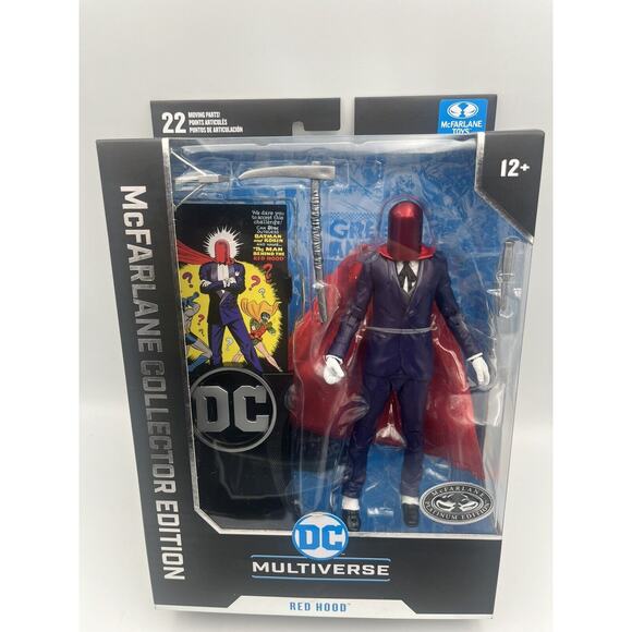 MCFARLANE TOYS COLLECTOR PLATINUM EDITION CHASE VARIANT - RED HOOD - DETECTIVE - Picture 1 of 8